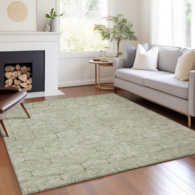 Machine Washable Indoor/ Outdoor Chantille Modern Decor Rug
