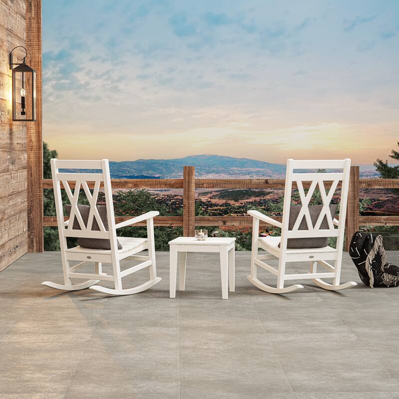 POLYWOOD Canyon 3-Piece Rocking Chair Set