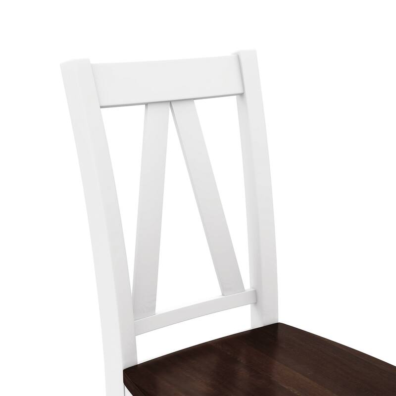 6-Piece Wood Dining Table Set Kitchen Table Set with Long Bench and 4 Dining Chairs, Farmhouse Style