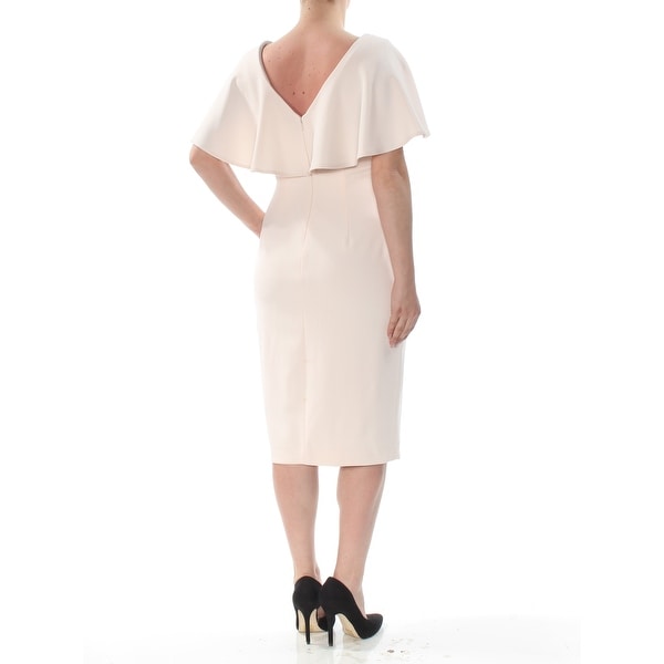 calvin klein off the shoulder flutter bell sleeve dress