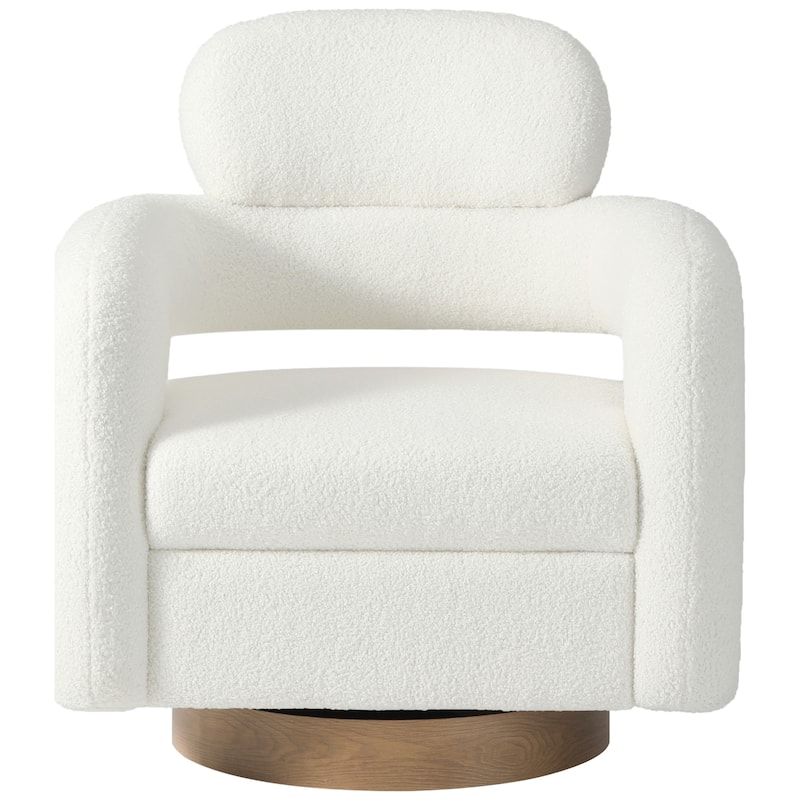 Bayville 29" Wide Sherpa Swivel Chair (Set of 2)