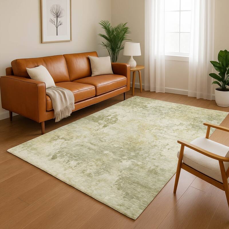 Premium Washable Super Soft Modern Casual Mayfield Rug - Sage - 2'6" x 3'10"