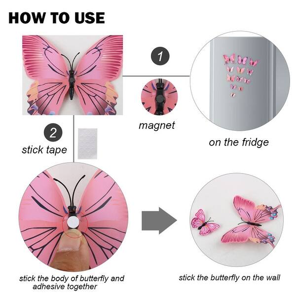 Shop 36pcs 3d Butterfly Wall Stickers Decal Stickers For Room