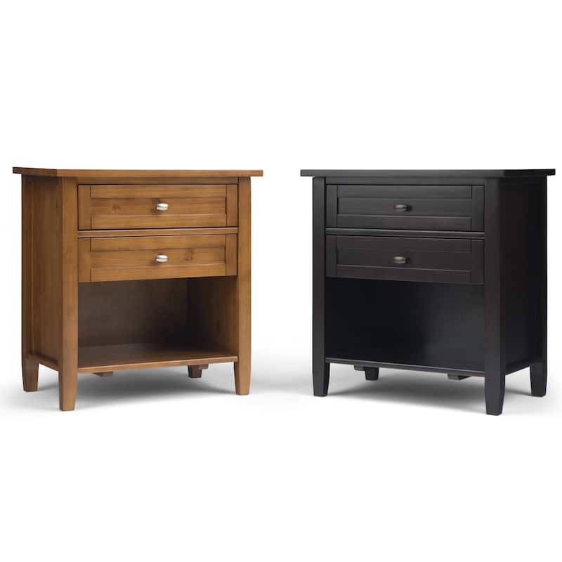 WYNDENHALL Norfolk 24 inch Wide Transitional Bedside Nightstand Table - 24 Inches wide