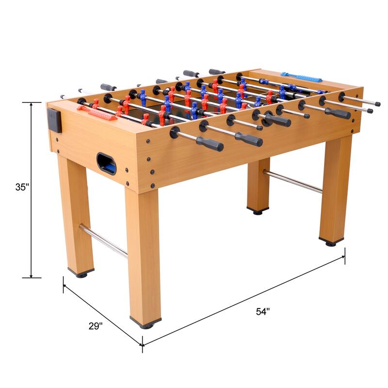 54" Hurricane Foosball Table for Family Game Rooms with Cherry Finish - Brown