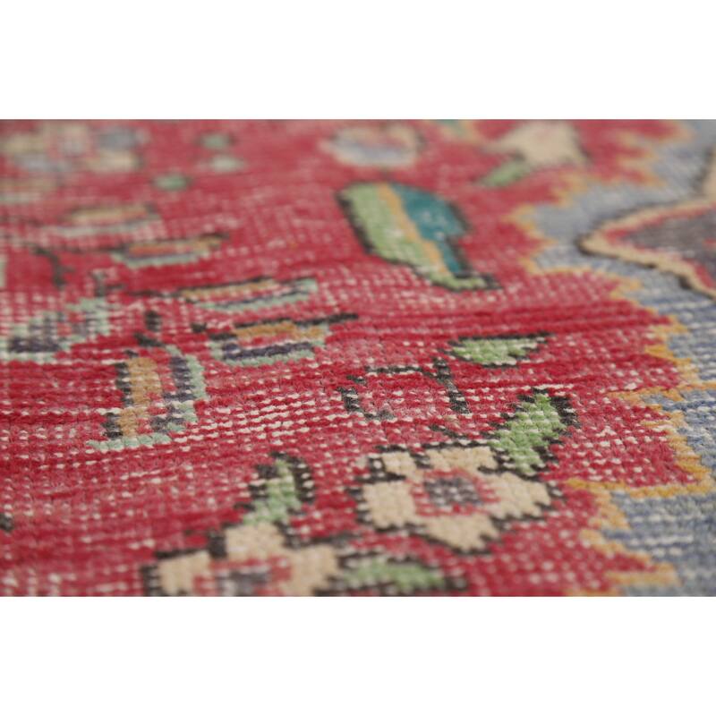 Geometric Tabriz Persian Vintage Area Rug Handmade Wool Carpet - 7'8"x 11'3"