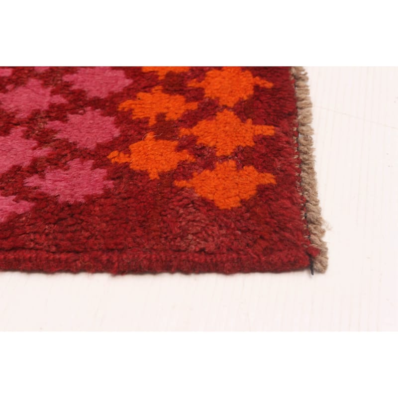ECARPETGALLERY Hand-knotted Akhjah Red Wool Rug - 6'9 x 9'8