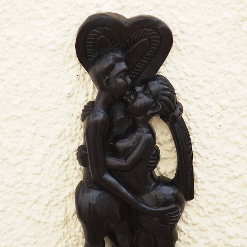Novica Handmade Midnight Love Ebony Wood Sculpture