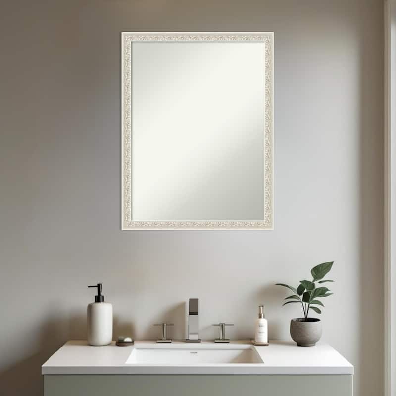Bethany Non-Beveled Wood Framed Bathroom Vanity Wall Mirror