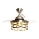 preview thumbnail 6 of 10, 36-inch Retractable 3-Blade Modern Metal Chandelier Ceiling Fan with Remote