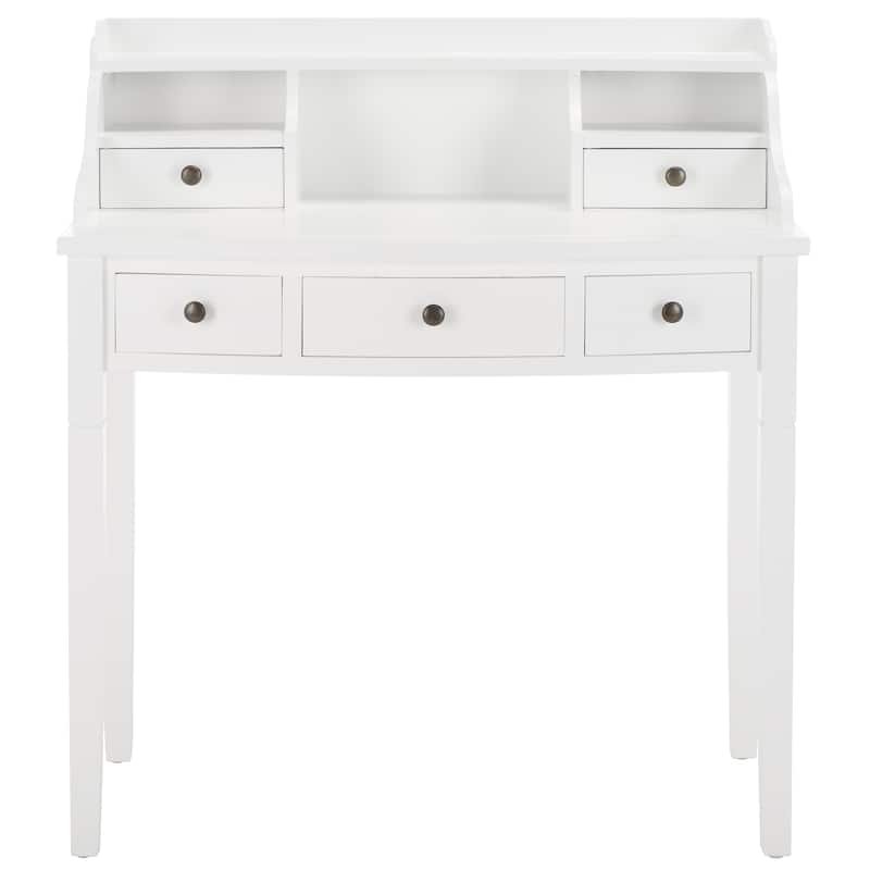 SAFAVIEH Leana 5-Drawer Work Office Writing Desk - White