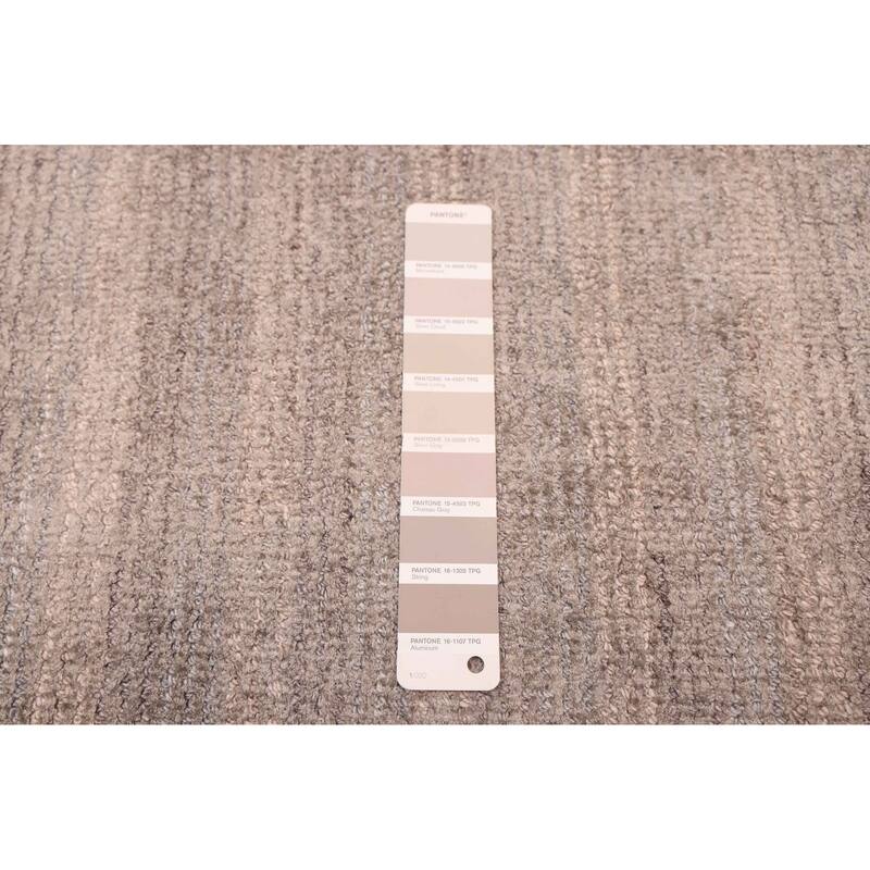 ECARPETGALLERY Hand Loomed Loreto Grey Viscose, Wool Rug - 5'4 x 7'6