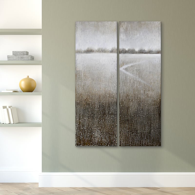 Listlessness Textured Metallic Hand Painted Canvas Wall Art by Martin Edwards