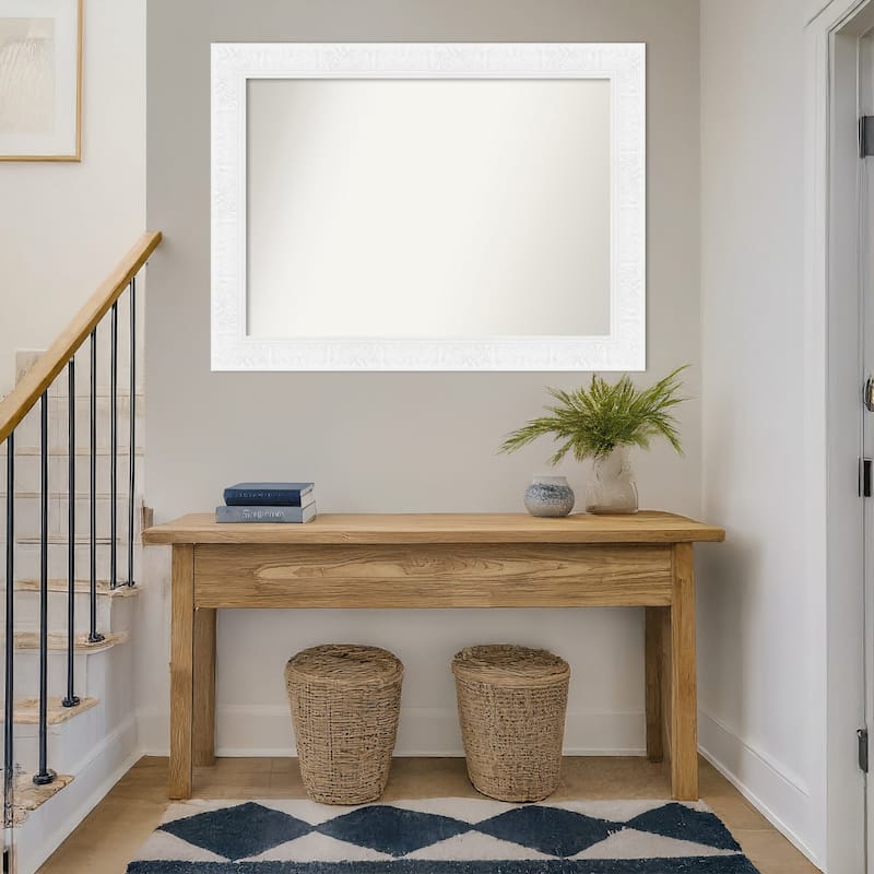 Luxe Non-Beveled Framed Wall Mirror