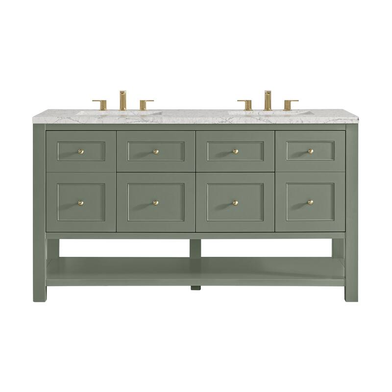 Breckenridge 60" Double Vanity, Smokey Celadon - 60D