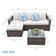 preview thumbnail 21 of 19, 3-piece Patio Furniture Sets Resin Wicker Outdoor Sectional Sofa Chat Set
