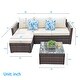 preview thumbnail 7 of 8, 3-piece Patio Furniture Sets Resin Wicker Outdoor Sectional Sofa Chat Set