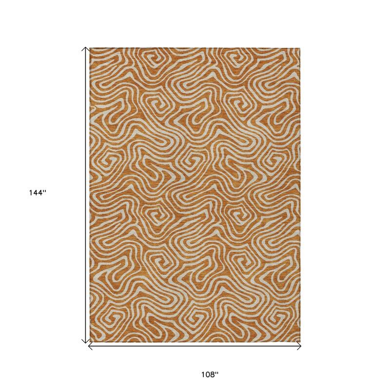 HomeRoots Abstract Transitional Rectangle Outdoor Rug