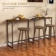 preview thumbnail 8 of 8, HOMCOM 70" Long Bar Table with Charging Station, Industrial Style Rectangular Bar Height Pub Table with Steel Frame.