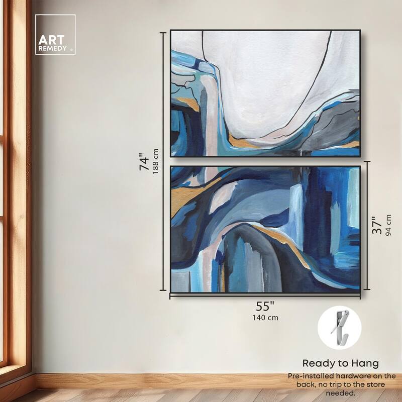 Mixture of Feelings Canvas Set of 2 by Art Remedy