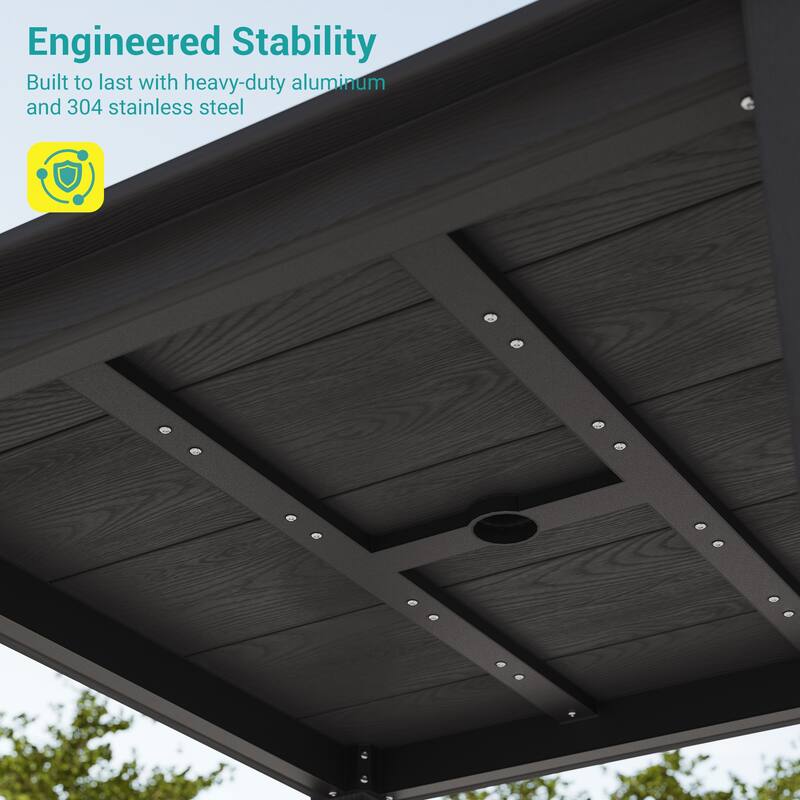 HIPS Outdoor Dining Set All-weather Patio Table and Chairs(Set of 5)