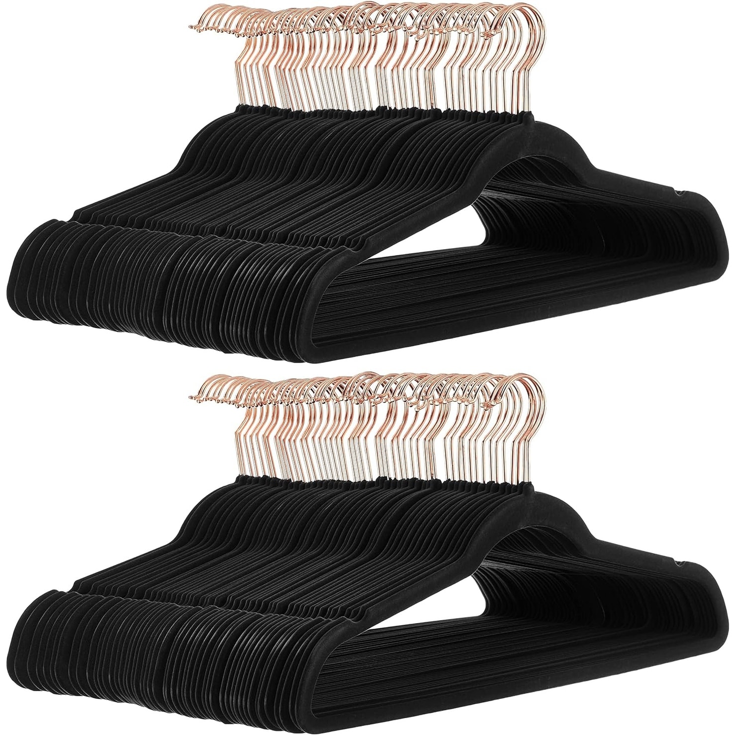 100 Pack Hanger Sets Heavy Duty Velvet Hangers Non Slip &Ultra Thin Six Colors Option Clothes Hangers