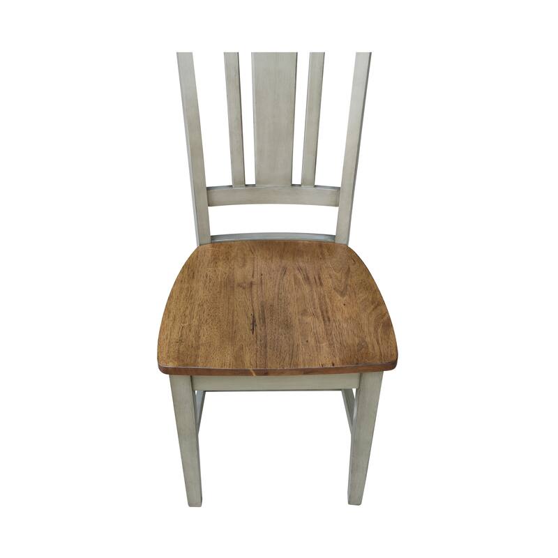 International Concepts Solid Wood San Remo Splatback Chairs - Set of 2
