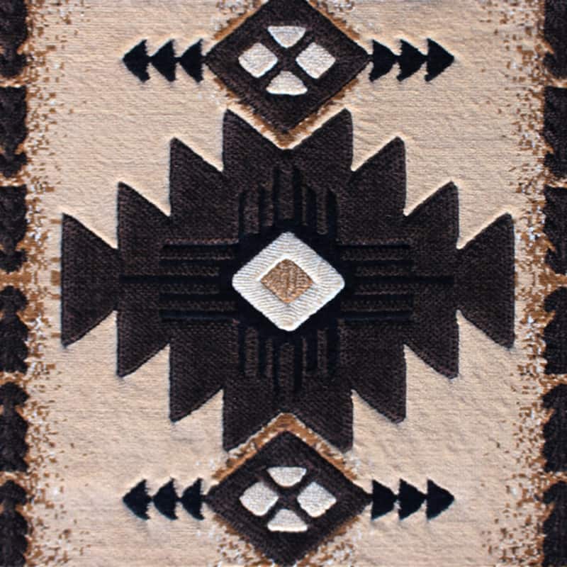 Traditional Southwestern Style Olefin Fiber Geometric Area Rug