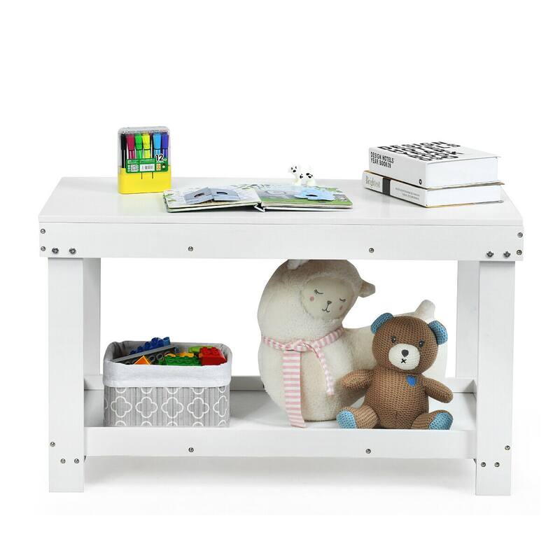 Gymax Patented Wood Kids Activity Play Table Block Table Multifunction - 32.5'' x 17'' x 19.5''