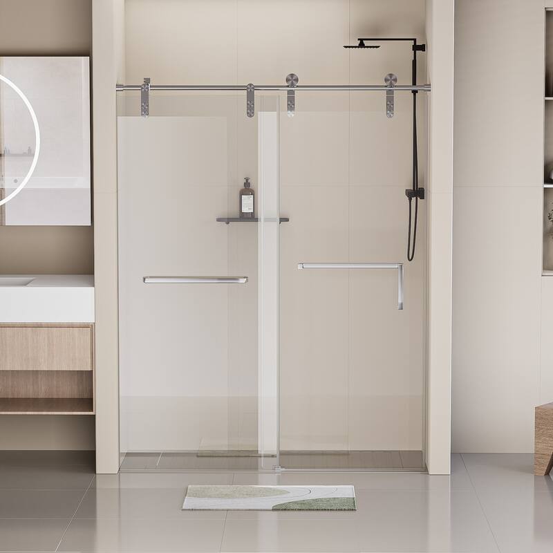 56-60" W x 76" H frameless shower door