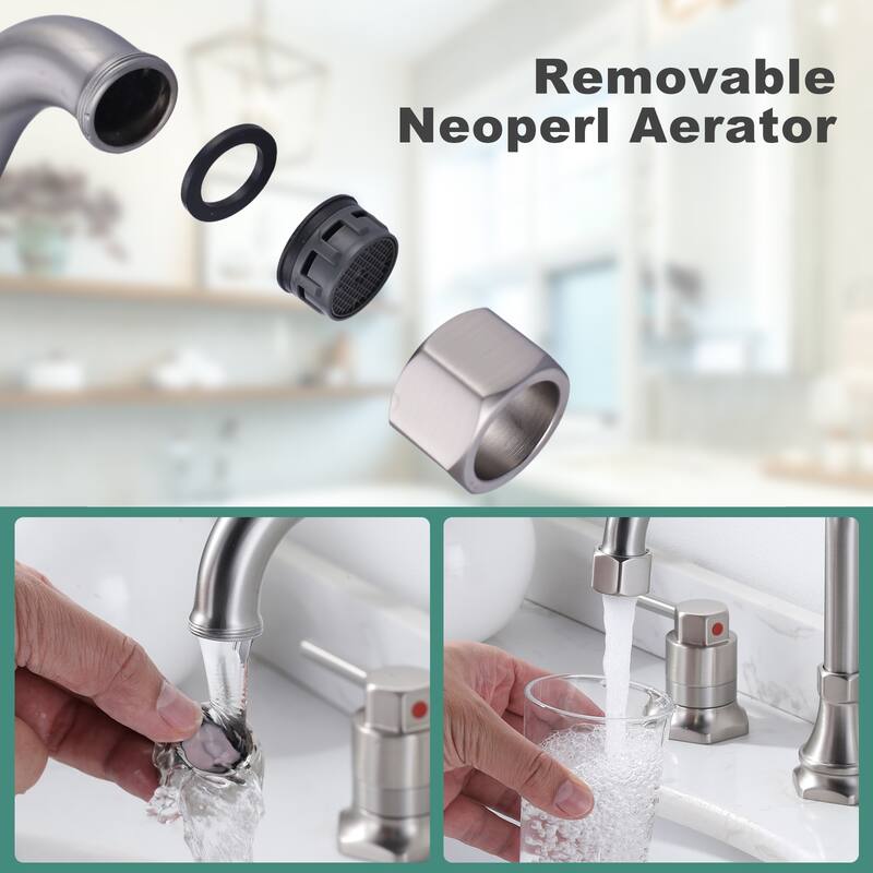 WOWOW Modern-Style Bathroom Faucet with Pop-Up Drain