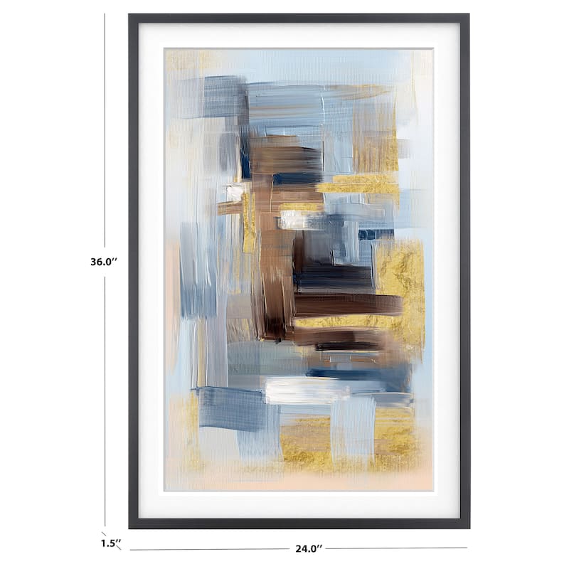 SAFAVIEH Gullveig Harmony Hand Painting, 24 x 36, Framed Wall Art - Multicolor