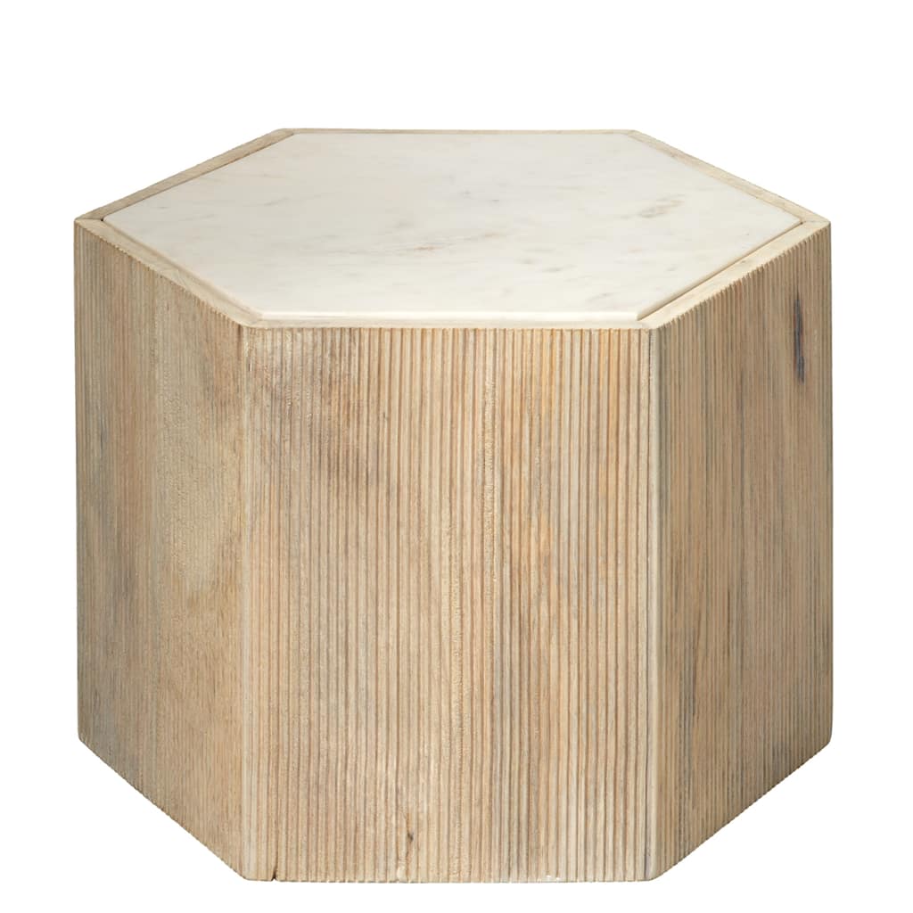 Jamie Young Argan Wood Hexagon Table, Small