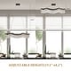 preview thumbnail 10 of 13, Modern Glam 1-Light LED Crystal Chandelier Island Lights for Dining Room - W 33.5" x H 9" x D 7.9"