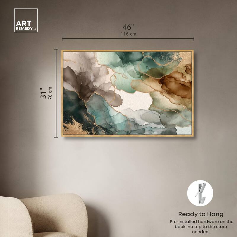 Golden Estuary II Canvas by Art Remedy