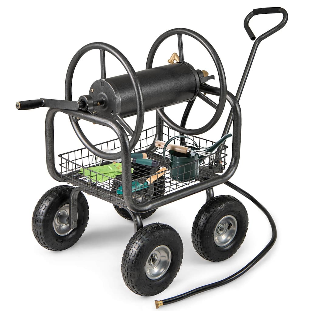 Costway Portable Hose Reel Cart with 300 FT of 5/8” Large Capacity - See Details