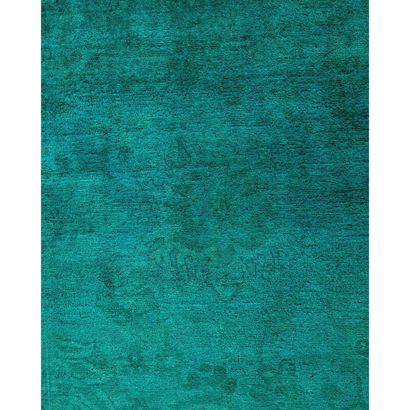 Contemporary Overdyed Wool Hand Knotted Area Rug - 5' 2" x 7' 7"