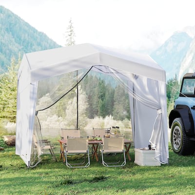 Costway 10 X 10 FT Pop up Canopy Tent with 4 Sidewalls Mesh Netting - See Details