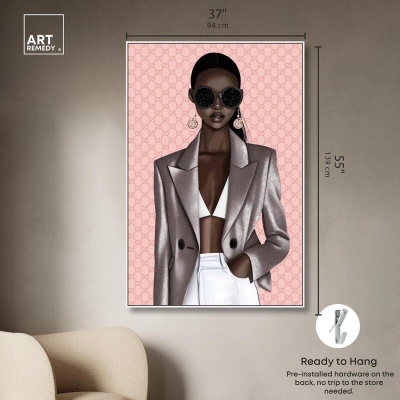 Cool Luxury Woman Canvas by Art Remedy
