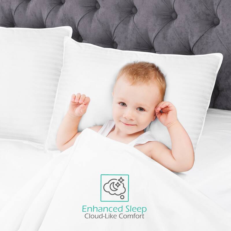 Nestl 100% Cotton Cover Premium Plush Down Alternative Bed Pillow