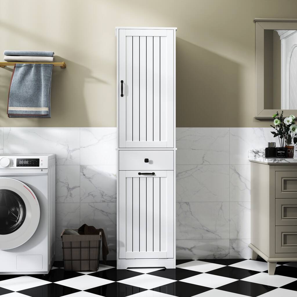 GDF Studio - Gallia Modern Laundry Cabinet with Storage Drawer - 1 Drawer