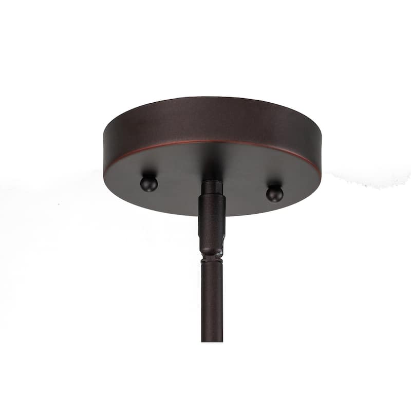 Yellowstone 1-Light Oil Rubbed Bronze Pendant with Seeded Glass Shade - Oil Rubbed Bronze