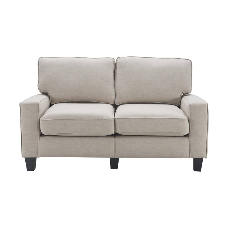 Serta Palisades Upholstered 61" Sofas for Living Room Modern Design Couch, Straight Arms, Tool-Free Assembly