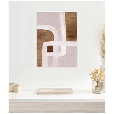 Kate and Laurel Sylvie Rhythmic Lines ll Framed Canvas by Nikita Jariwala