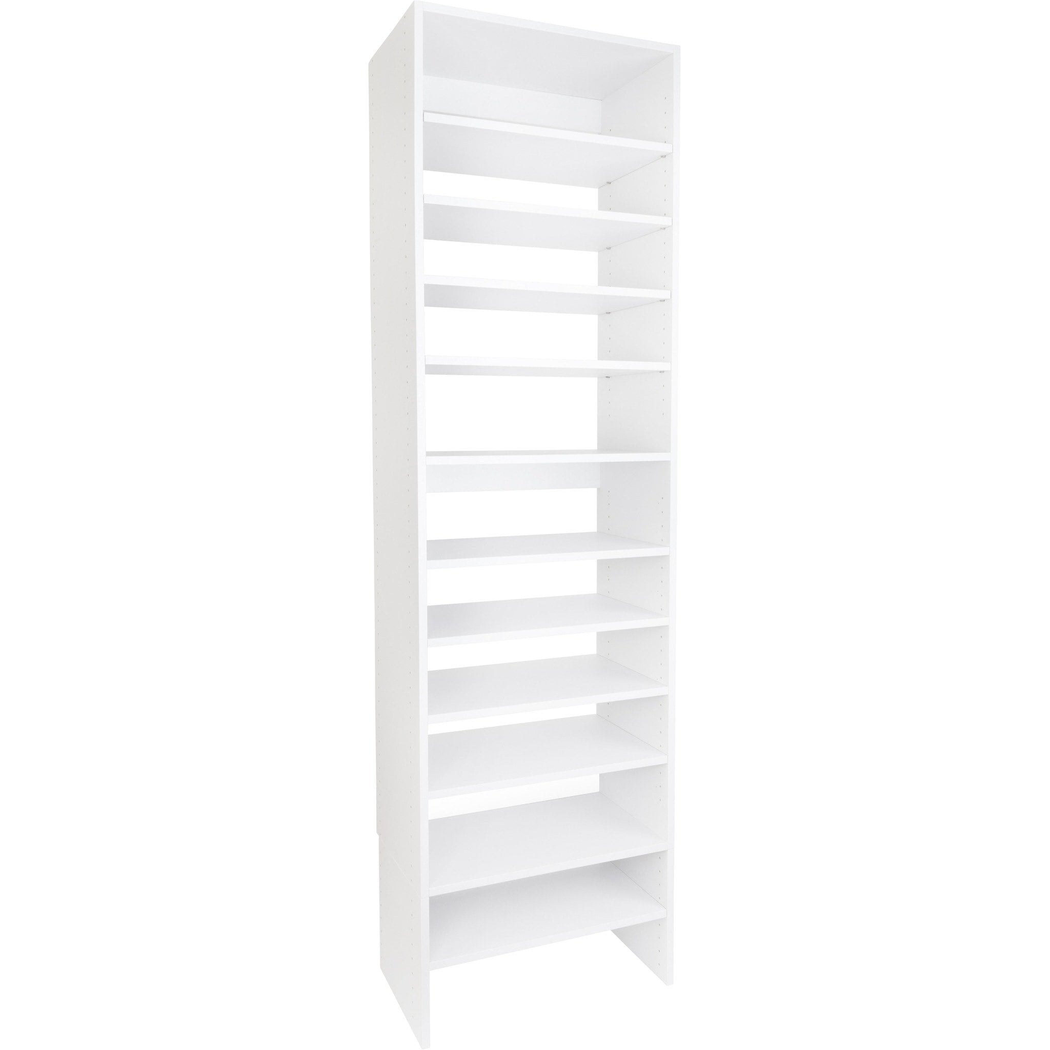 Modular Closets Wood Shoe Shelf Tower Closet Organizer Overstock 21905459