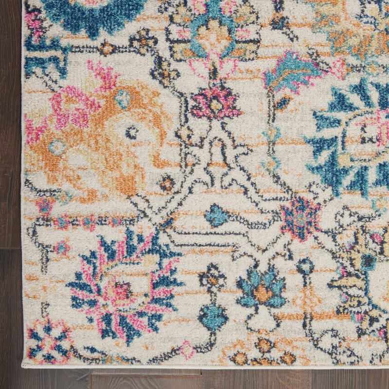 Nourison Passion Boho French Country Floral Area Rug.
