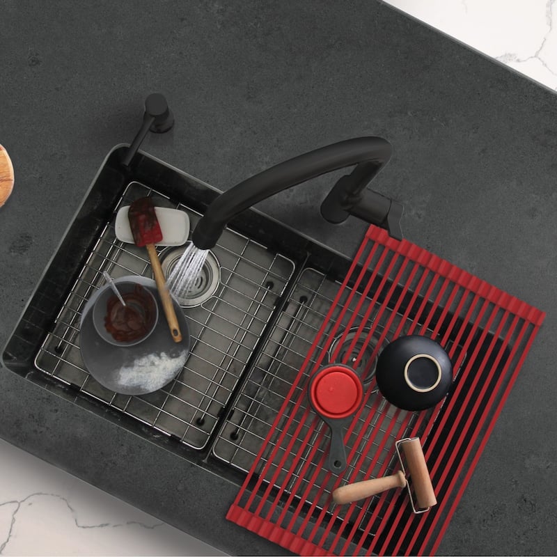 STYLISH Multipurpose Over Sink Roll-Up Dish Drying Rack
