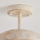 preview thumbnail 13 of 13, Lusteria 1-Light Iron Farmhouse Semi Flush Mount Ceiling Light