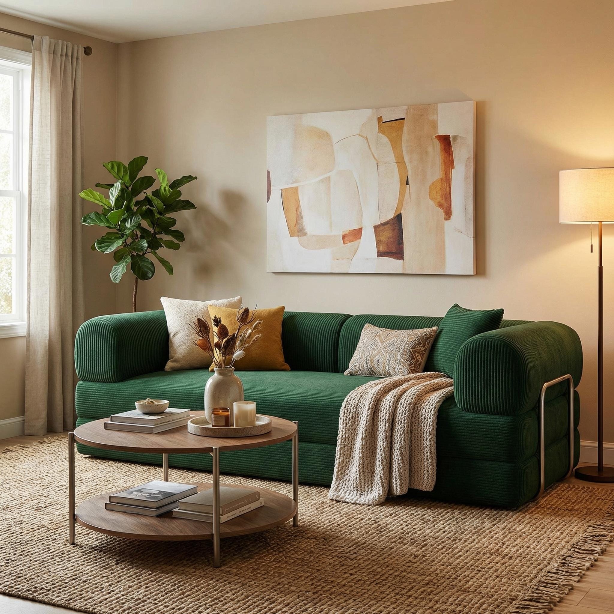 HOMYLIN 78.8" Compression Floor Sofa Bed, Convertible Foam Sofa