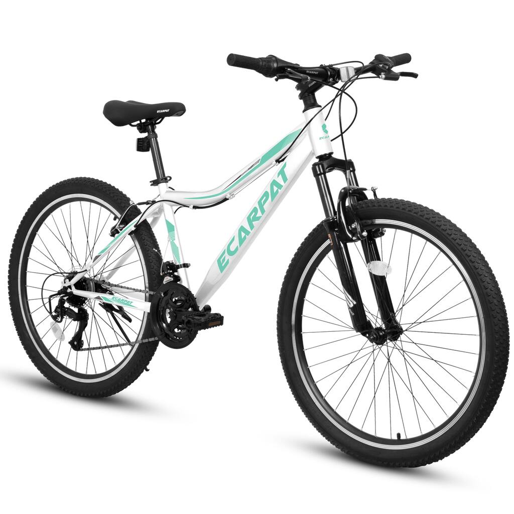 Ecarpat 26 Inch Mountain Bike, 21-Speed V-Brake, Front Suspension, Carbon Steel Frame Mountain Bike